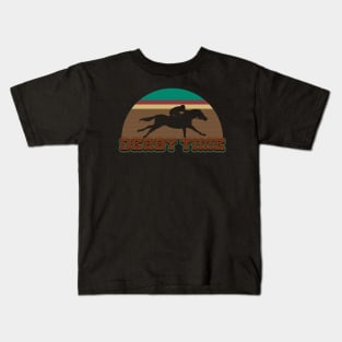 Retro Derby Time - Horse Racing Kids T-Shirt